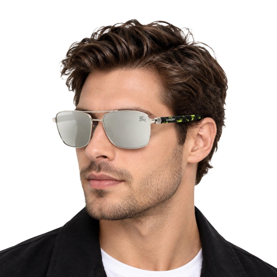 Burberry 0BE3163 | Structured Rectangular Designer Sunglasses-16