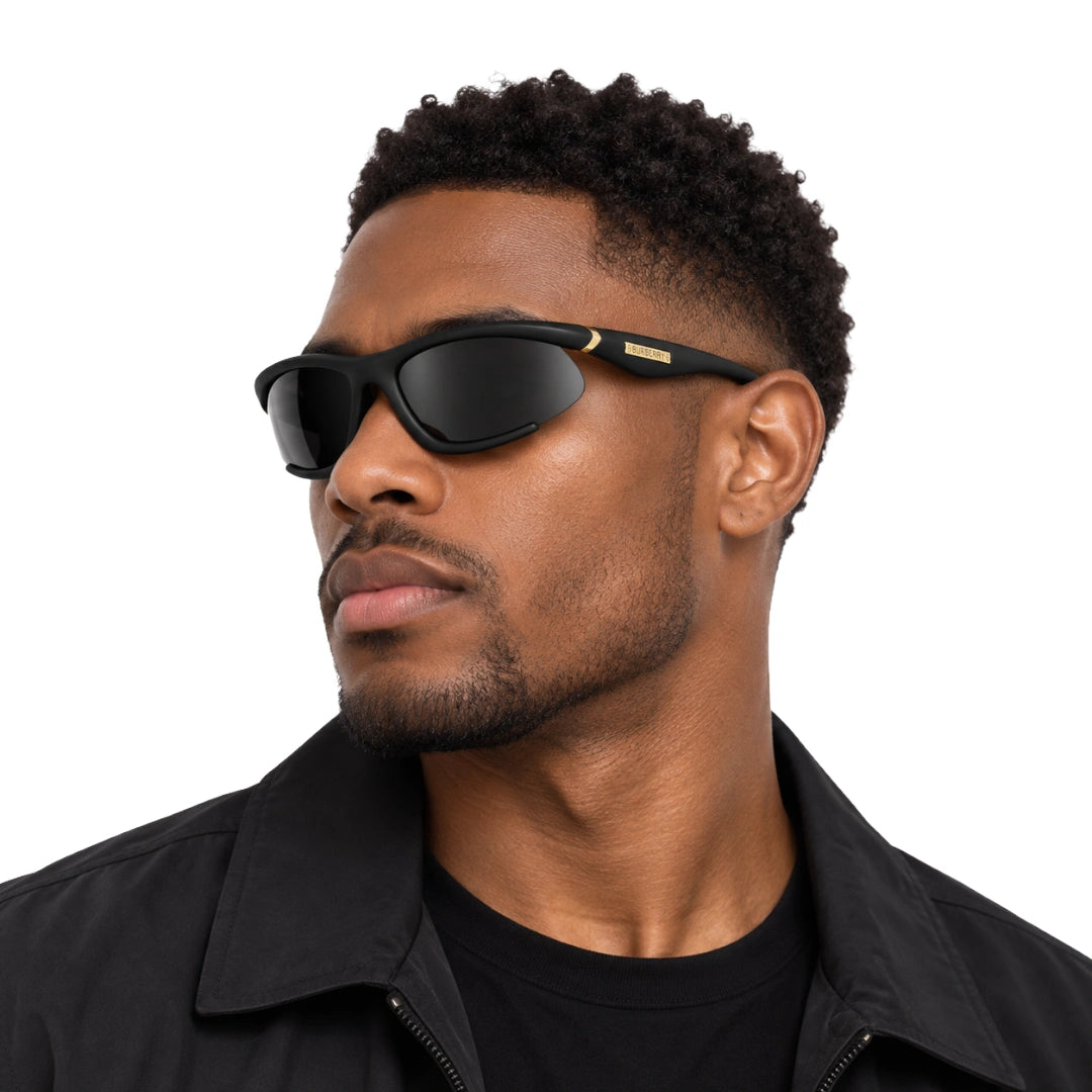 Burberry 0BE4462 | Oval Wraparound Designer Sunglasses-9