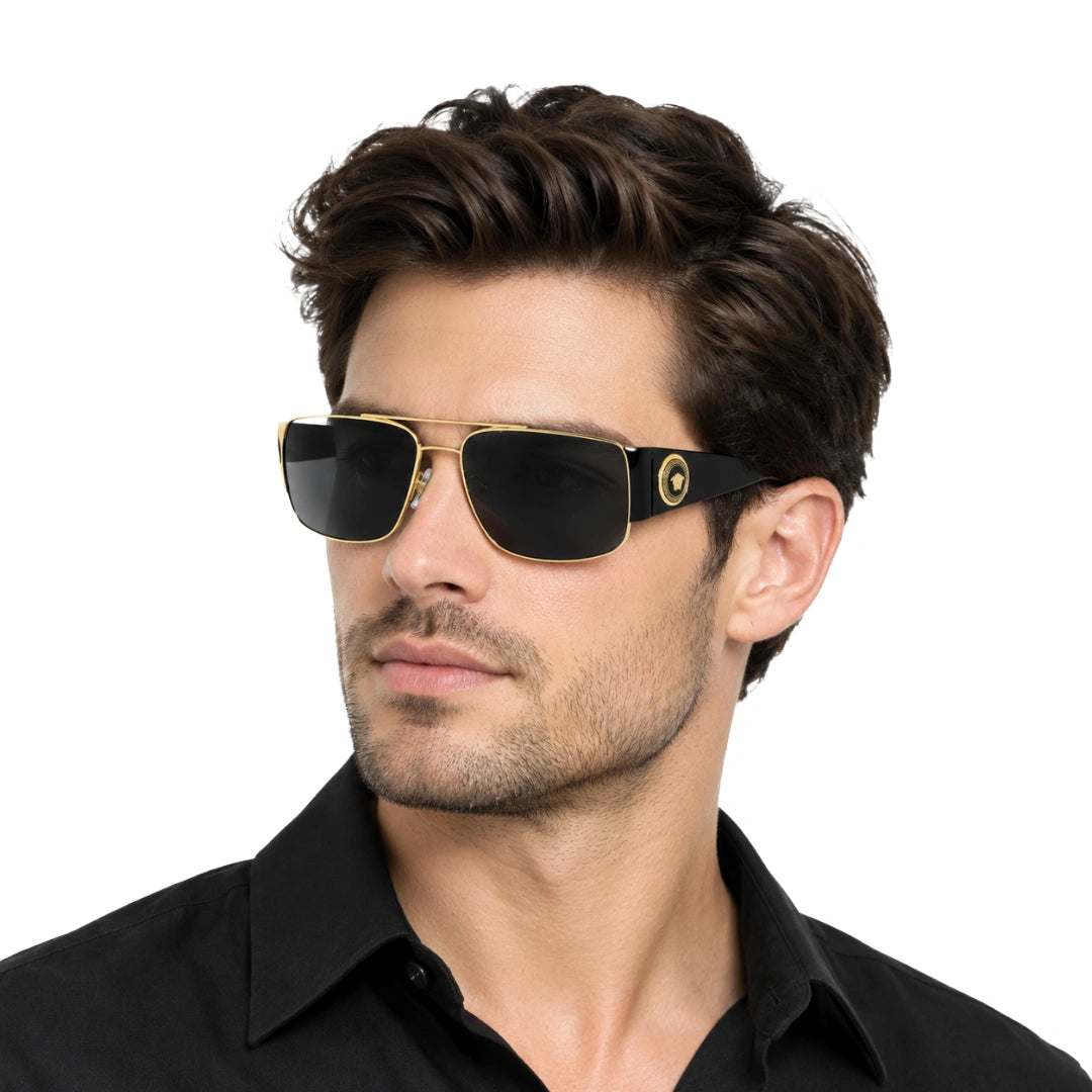 Versace 0VE2163 | Designer Rectangular Double-Bridge Sunglasses-9