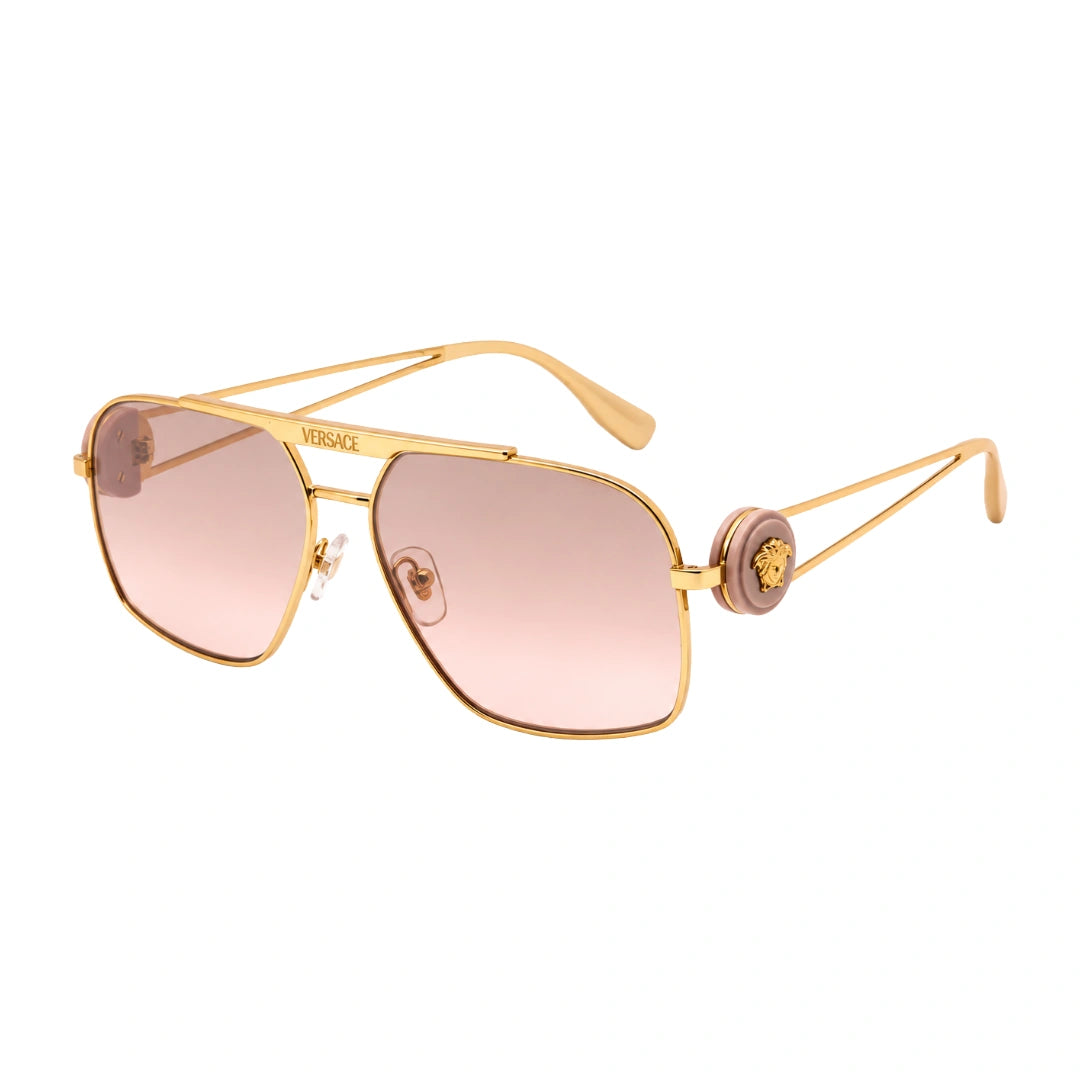 Versace 0VE2269 | Square Double-Bridge Metal Sunglasses-zoom-2