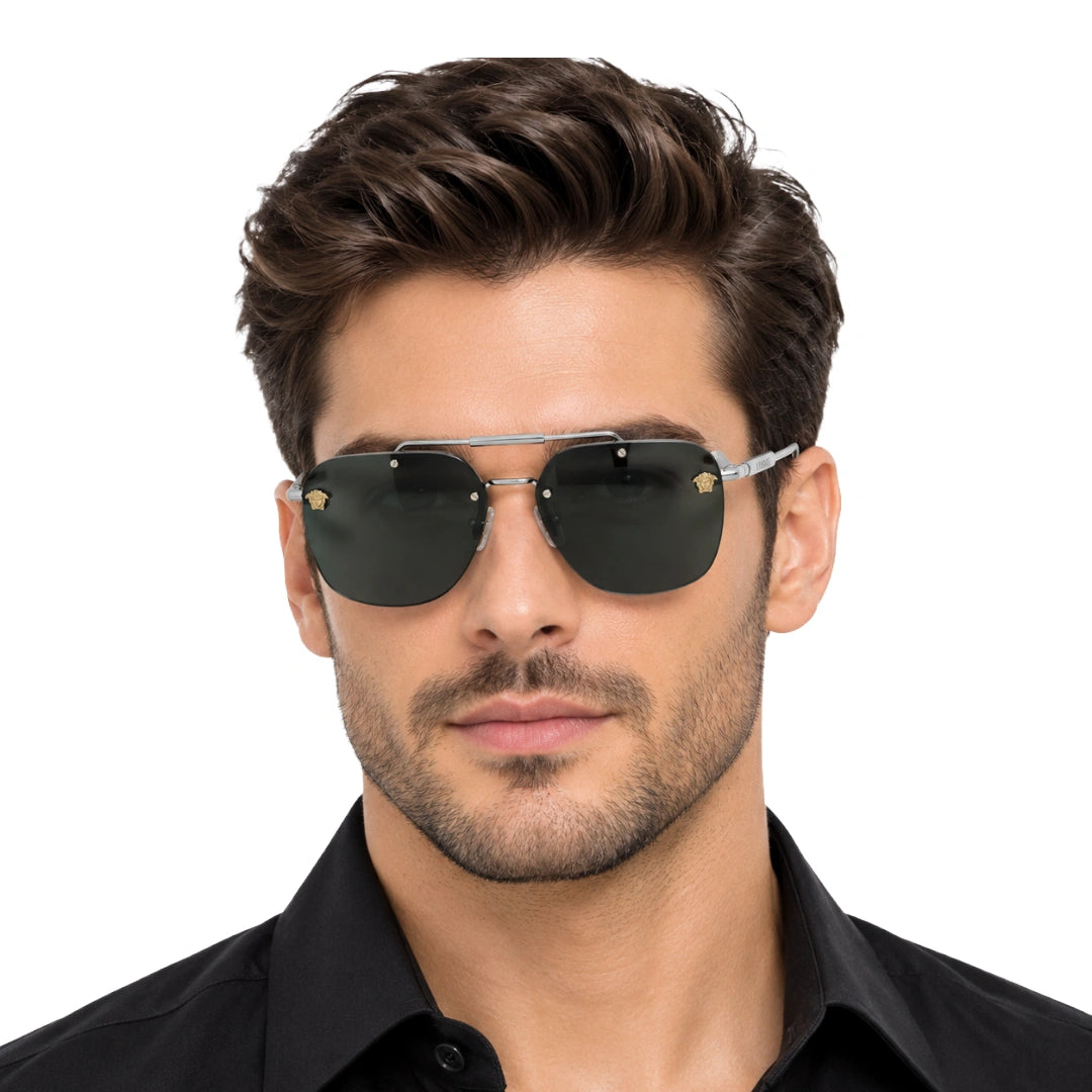 Versace 0VE2296 | Metal Navigator Double-Bridge Sunglasses-zoom-7
