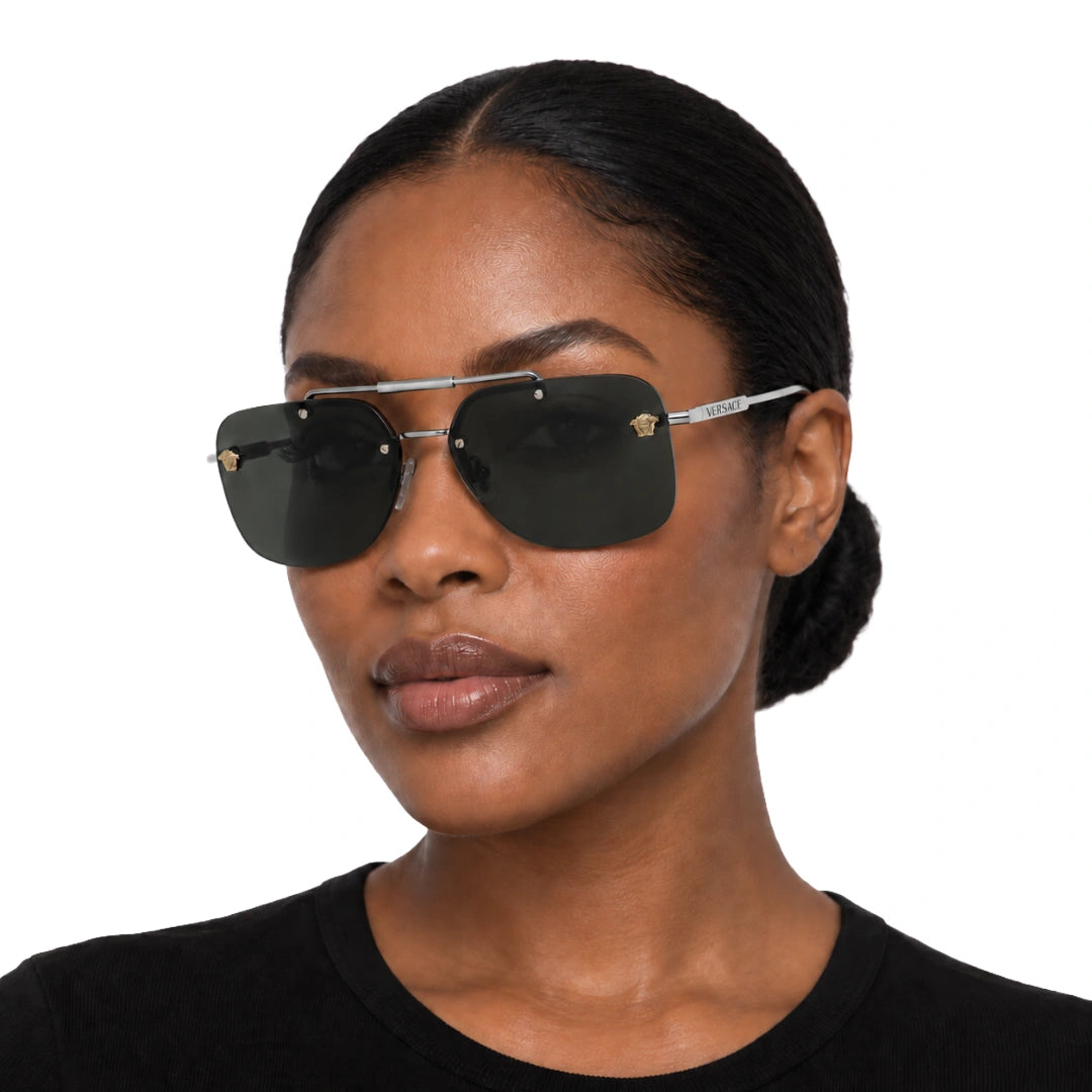 Versace 0VE2296 | Metal Navigator Double-Bridge Sunglasses-zoom-8