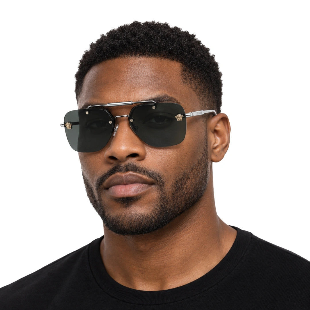 Versace 0VE2296 | Metal Navigator Double-Bridge Sunglasses-zoom-9