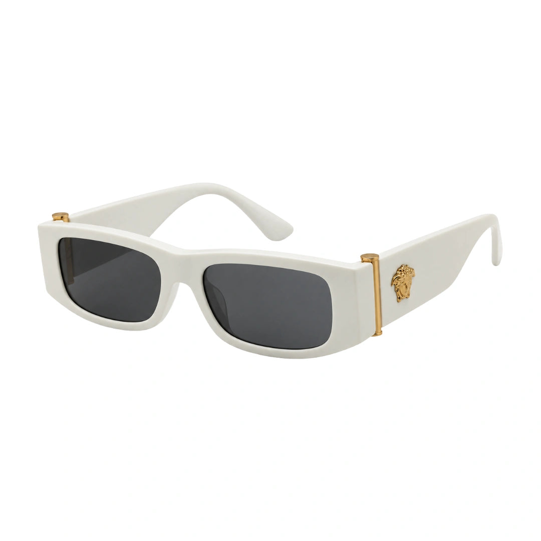 Versace 0VE4476U | Structured Rectangular Gold-Detail Sunglasses