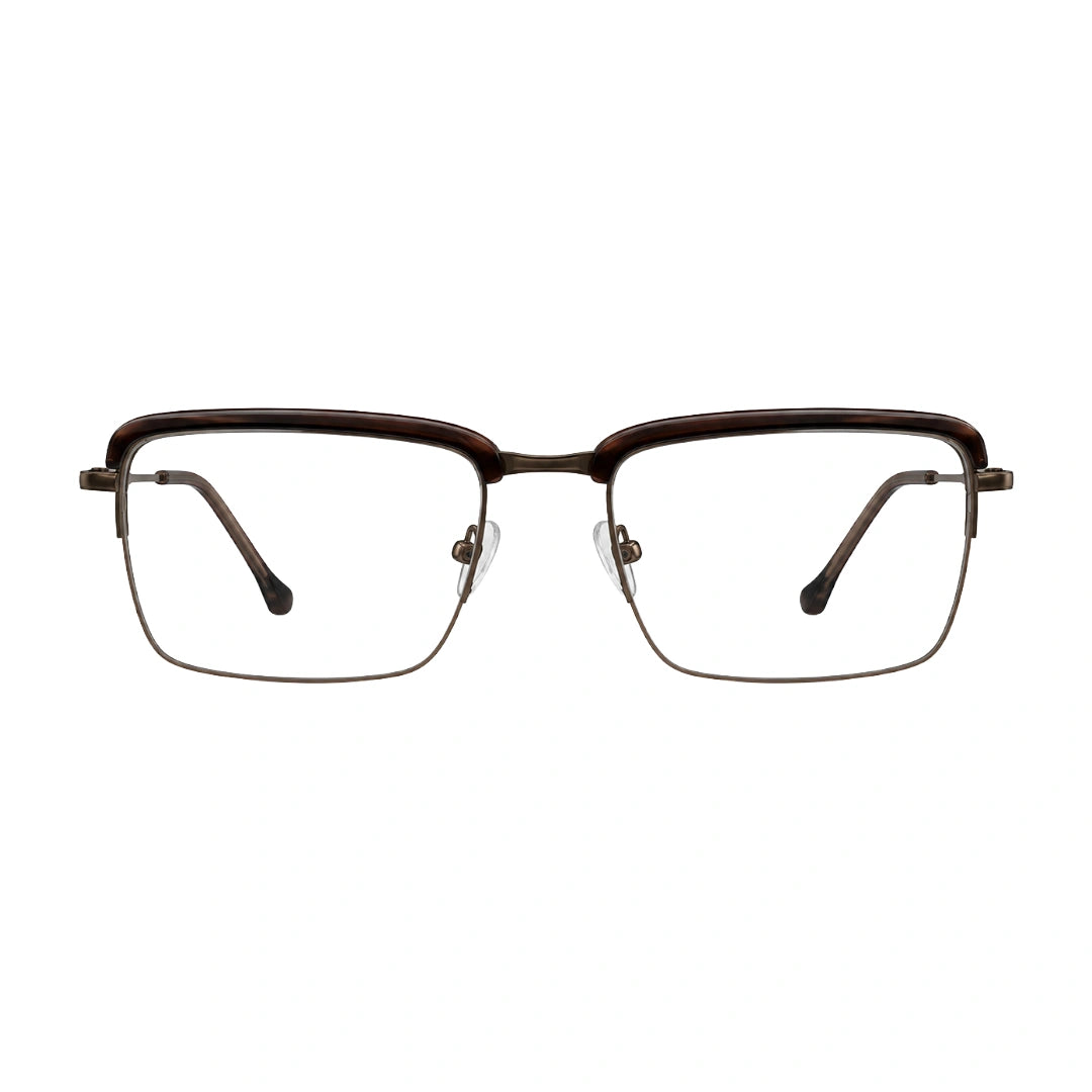 5STAR LINK 88612 | Half-Rim Browline Rectangular Prescription Eyeglasses-28