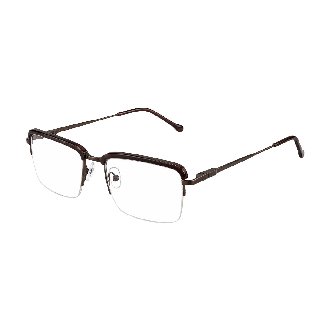 5STAR LINK 88612 | Half-Rim Browline Rectangular Prescription Eyeglasses-29