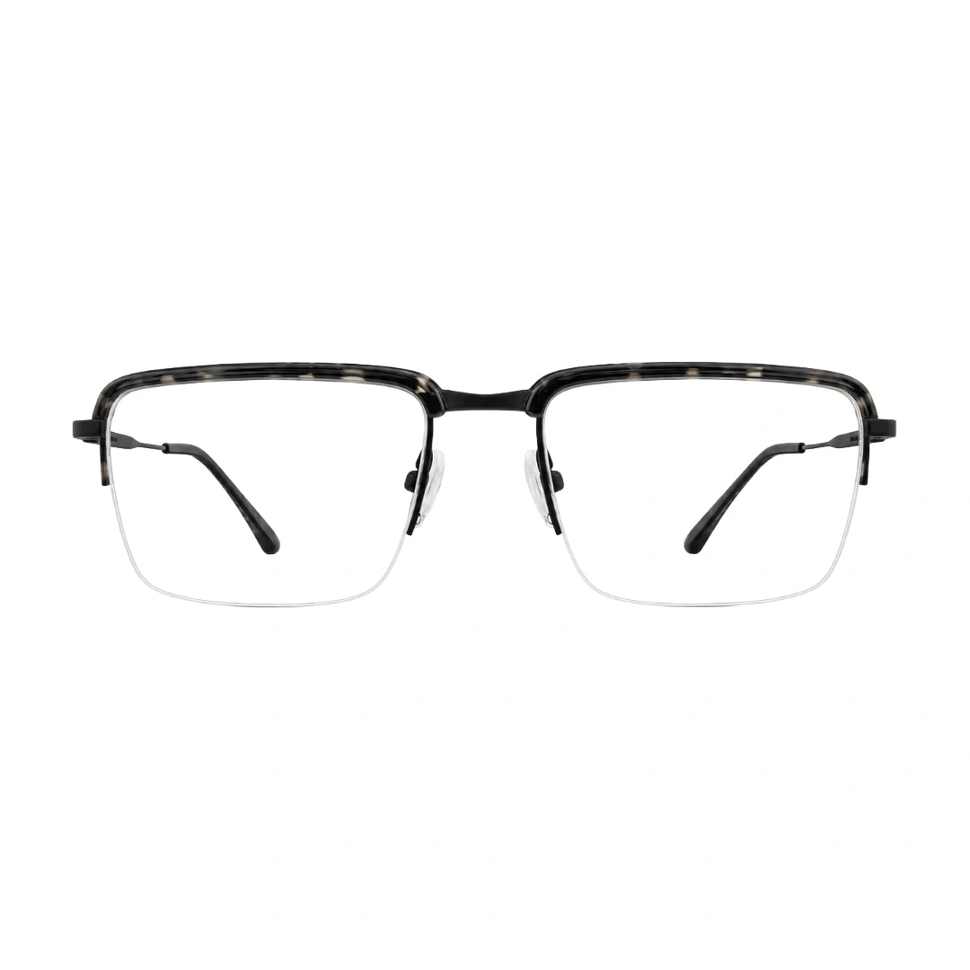 5STAR LINK 88612 | Half-Rim Browline Rectangular Prescription Eyeglasses-37