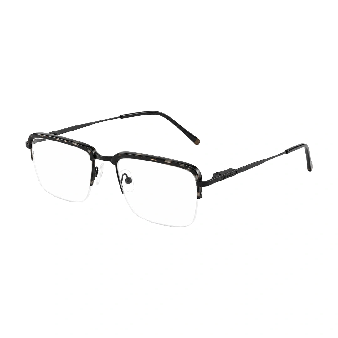 5STAR LINK 88612 | Half-Rim Browline Rectangular Prescription Eyeglasses-zoom-38