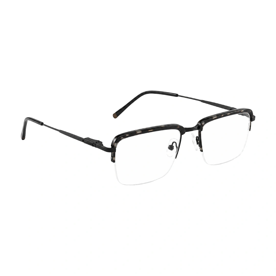5STAR LINK 88612 | Half-Rim Browline Rectangular Prescription Eyeglasses-zoom-41