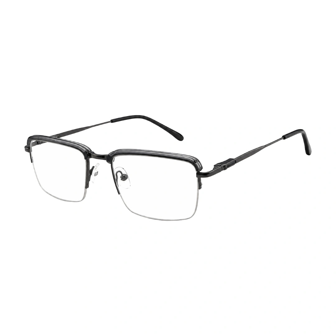 5STAR LINK 88612 | Half-Rim Browline Rectangular Prescription Eyeglasses-20
