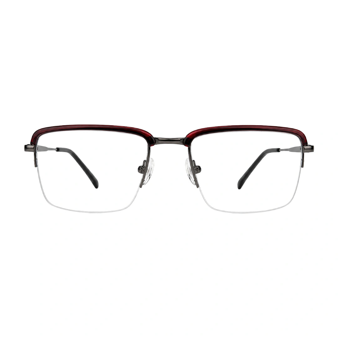 5STAR LINK 88612 | Half-Rim Browline Rectangular Prescription Eyeglasses-zoom-10