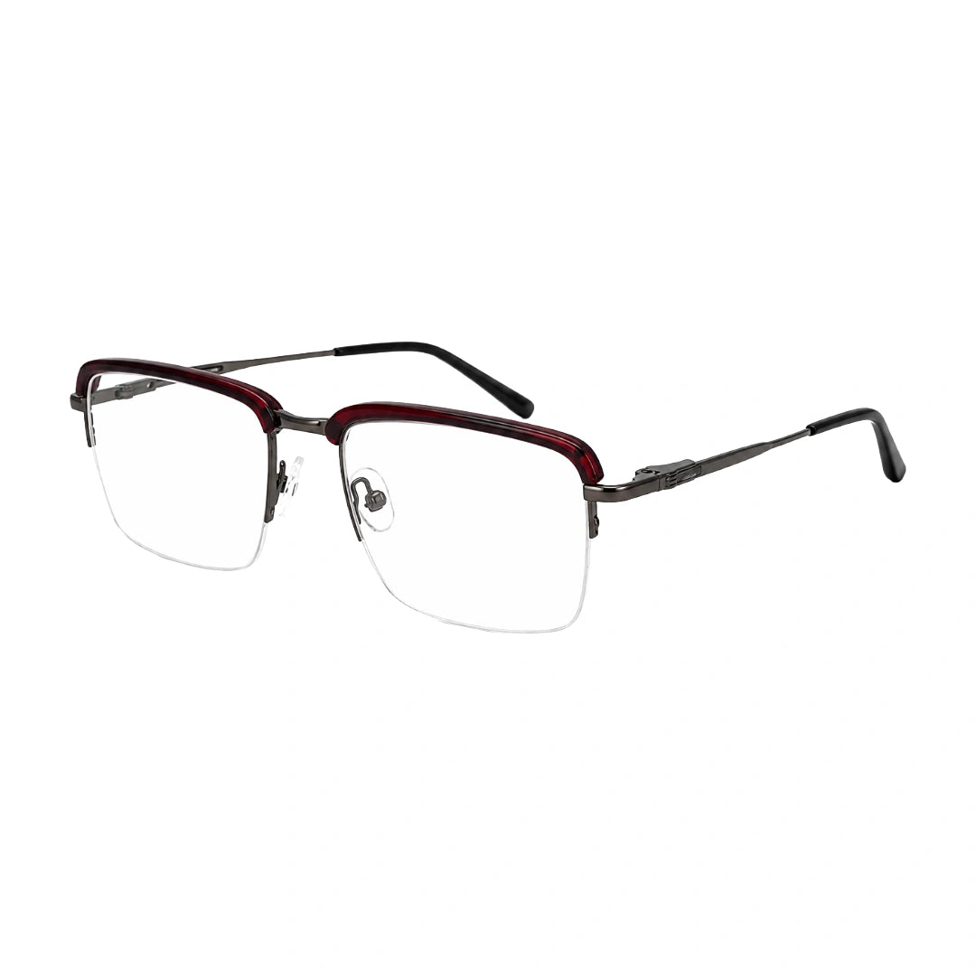 5STAR LINK 88612 | Half-Rim Browline Rectangular Prescription Eyeglasses-zoom-11