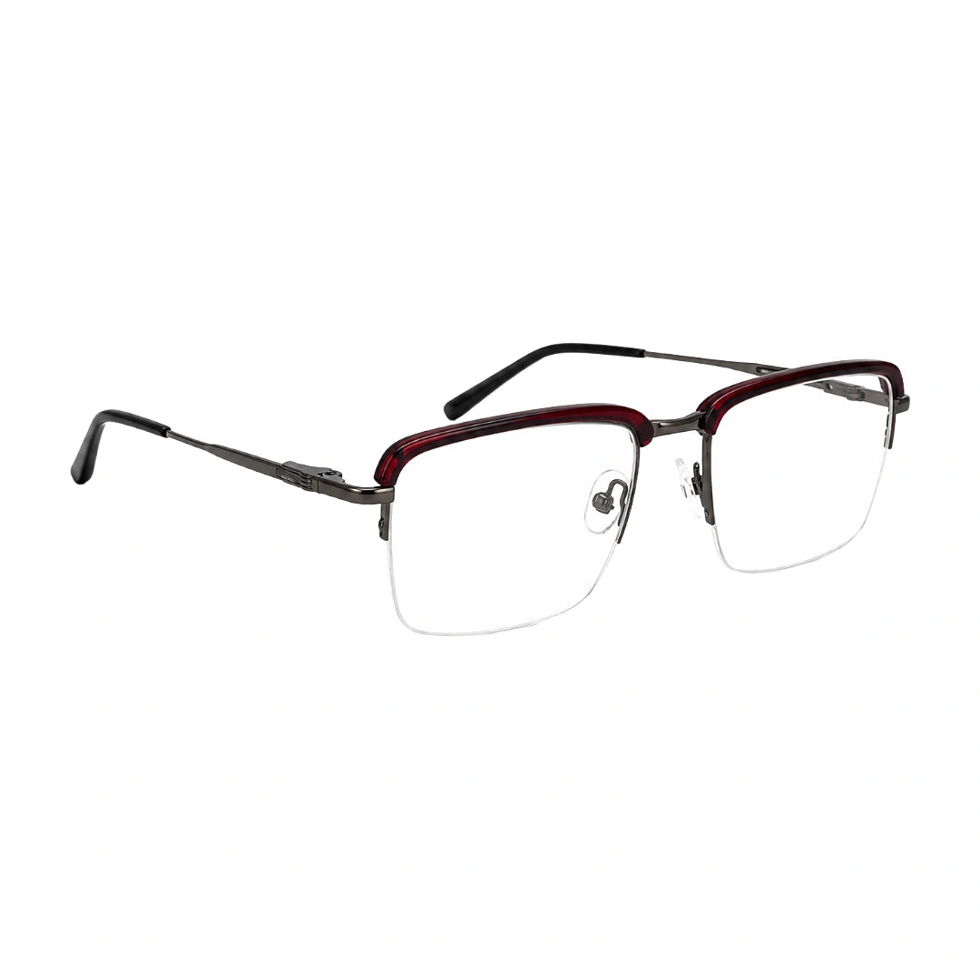 5STAR LINK 88612 | Half-Rim Browline Rectangular Prescription Eyeglasses-13