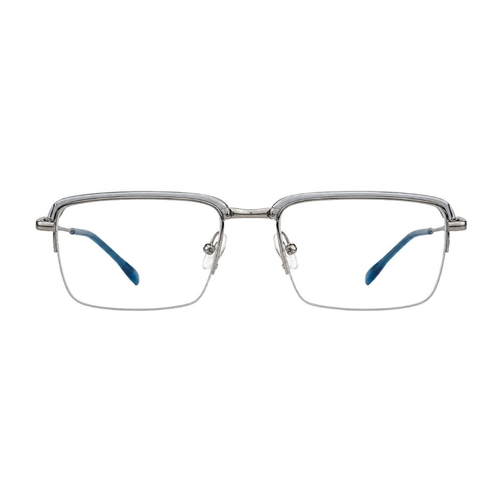 5STAR LINK 88612 | Half-Rim Browline Rectangular Prescription Eyeglasses