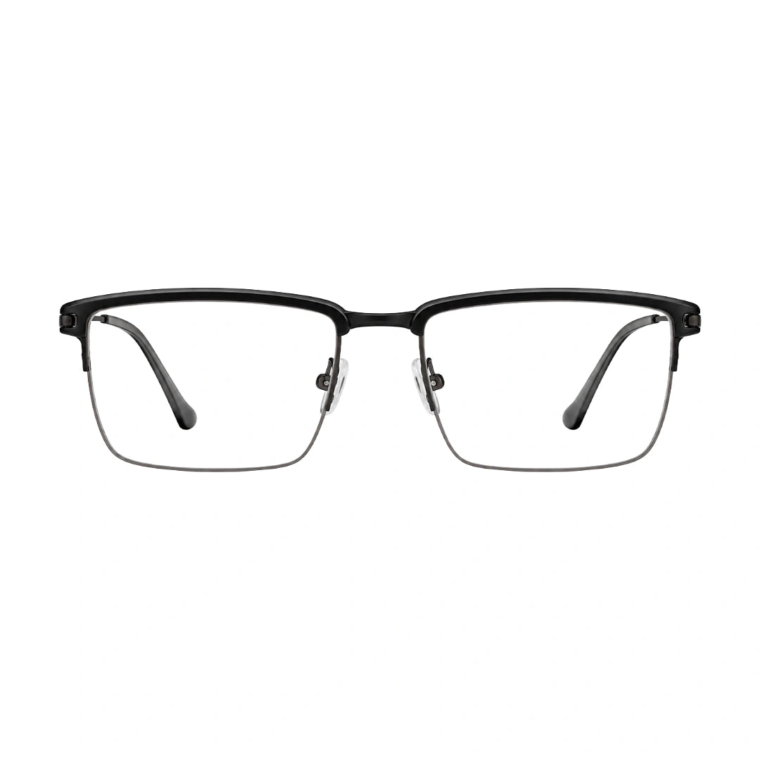 5STAR LINK 88614 | Half-Rim Rectangular Metal Eyeglasses-10