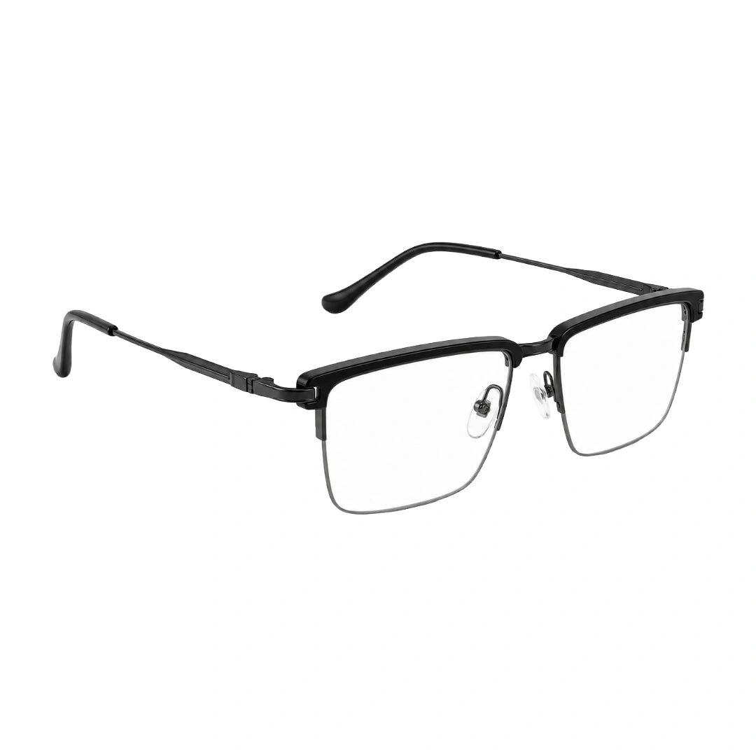 5STAR LINK 88614 | Half-Rim Rectangular Metal Eyeglasses-14