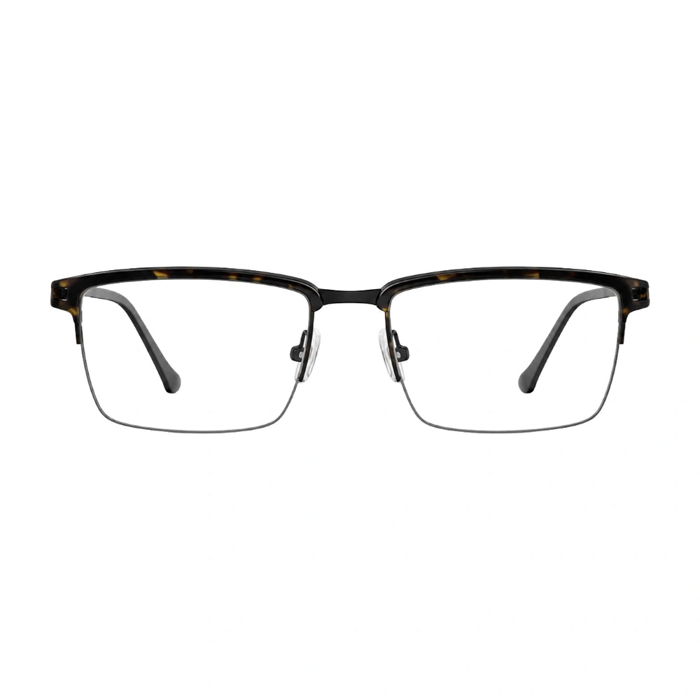 5STAR LINK 88614 | Half-Rim Rectangular Metal Eyeglasses