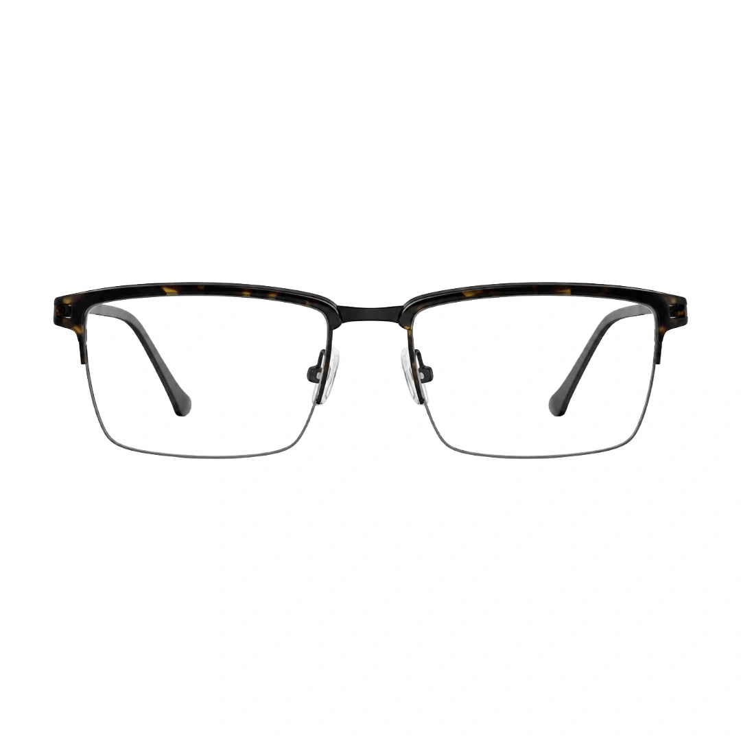 5STAR LINK 88614 | Half-Rim Rectangular Metal Eyeglasses-zoom-1