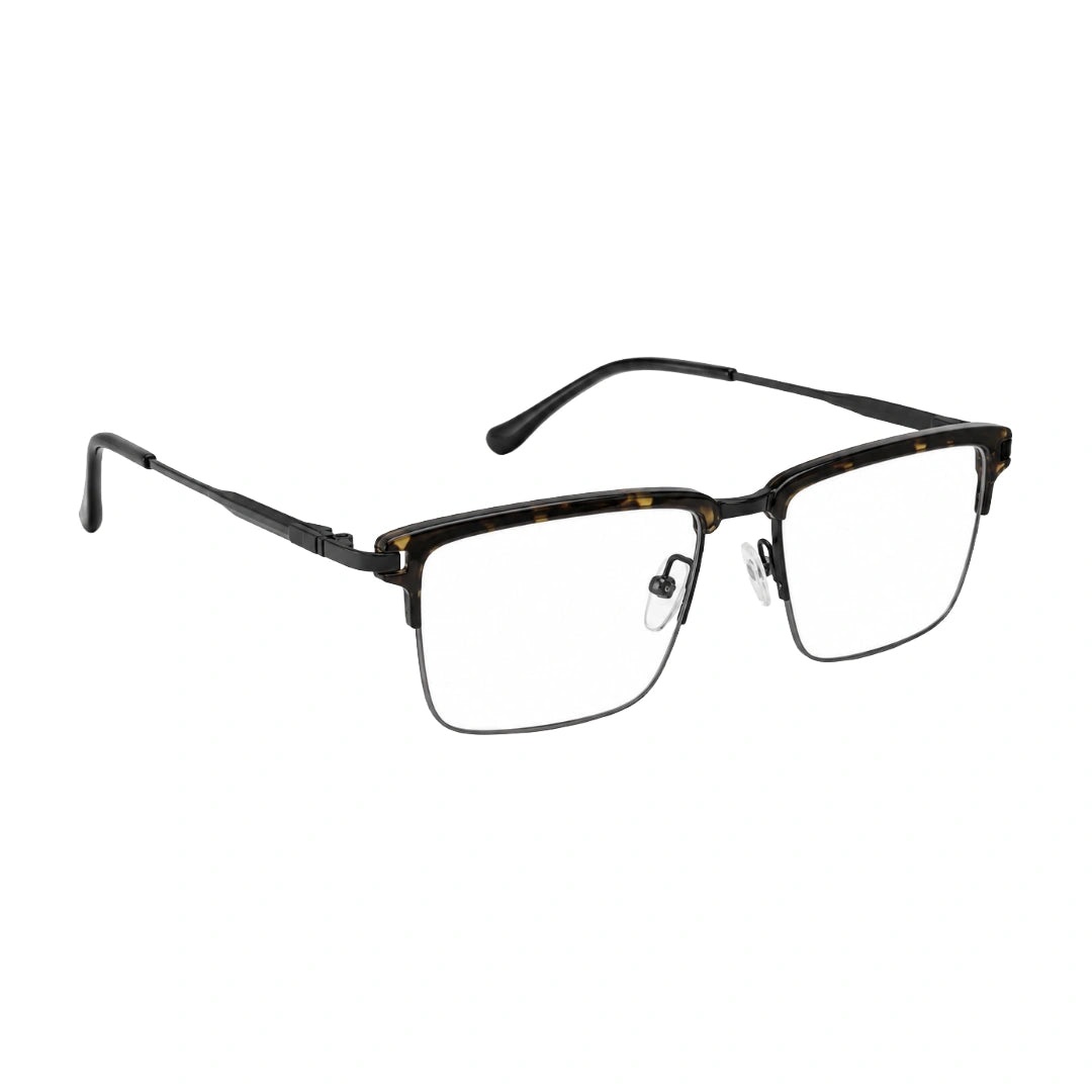 5STAR LINK 88614 | Half-Rim Rectangular Metal Eyeglasses-5