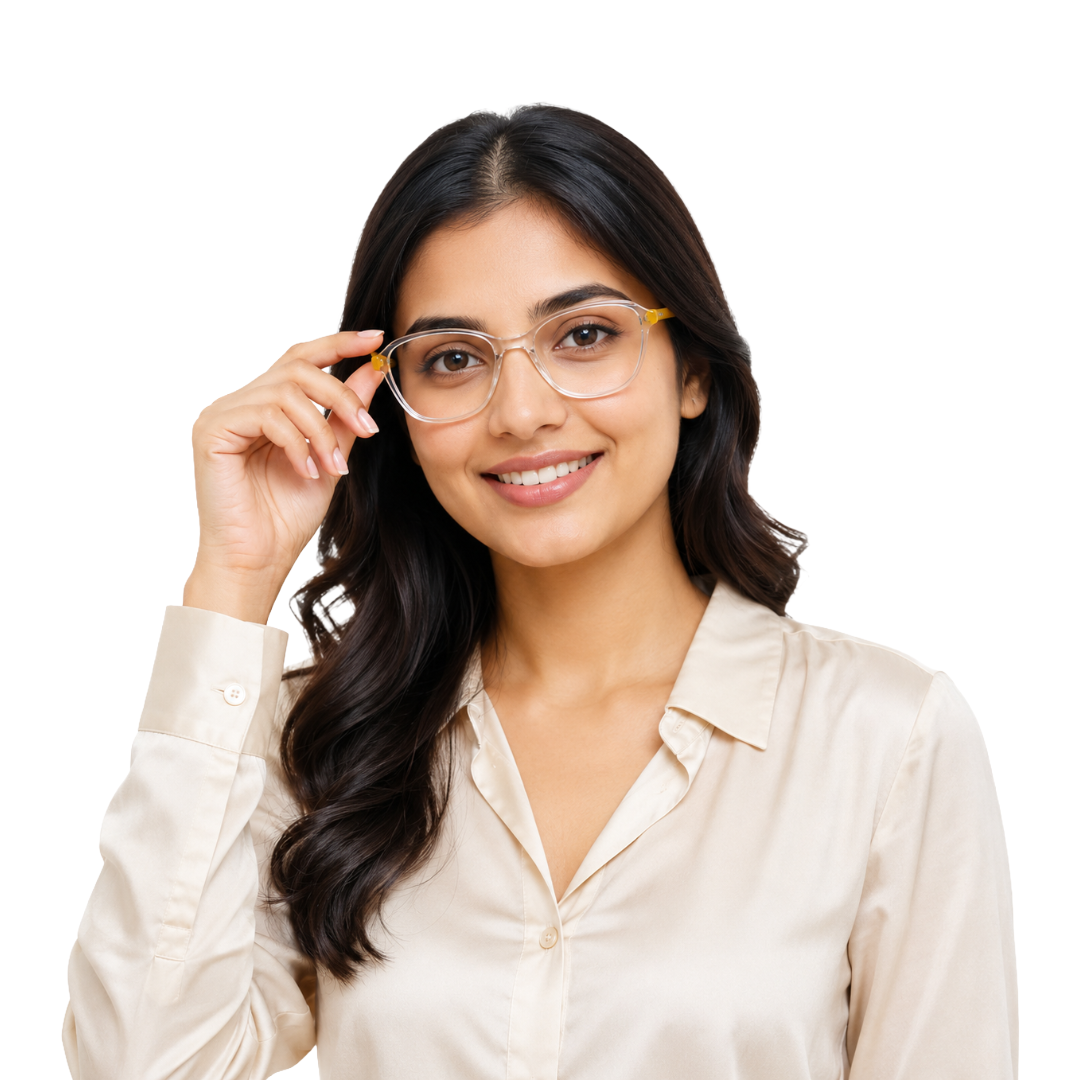Zoe Miller Elite Collection – ZMM 9170 Crystal Yellow Geometric Optical Frame-8