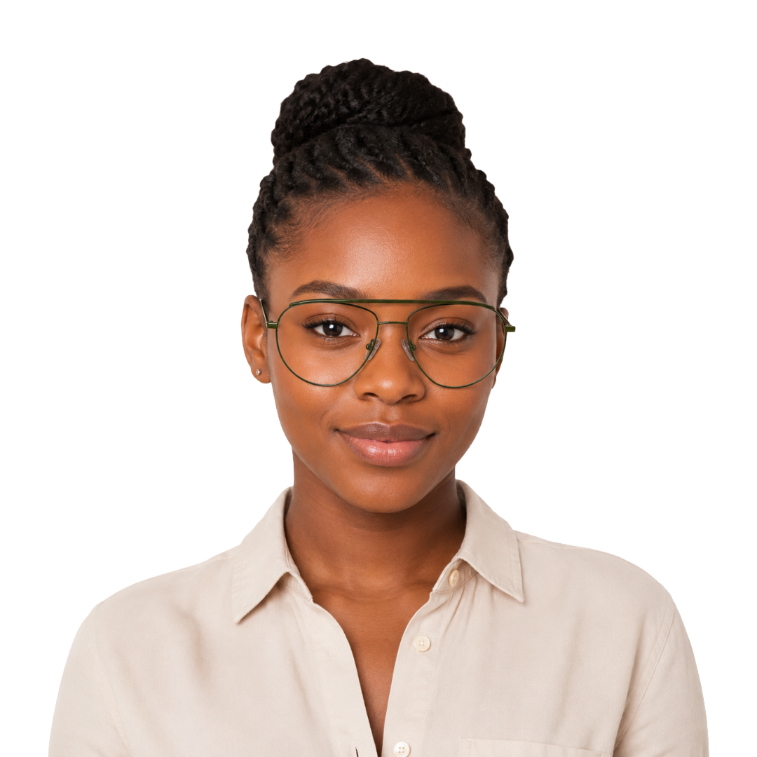 Zoe Miller-Elite Collection-ELT-9195 Matte Olive Green Metal Eyeglasses-zoom-6