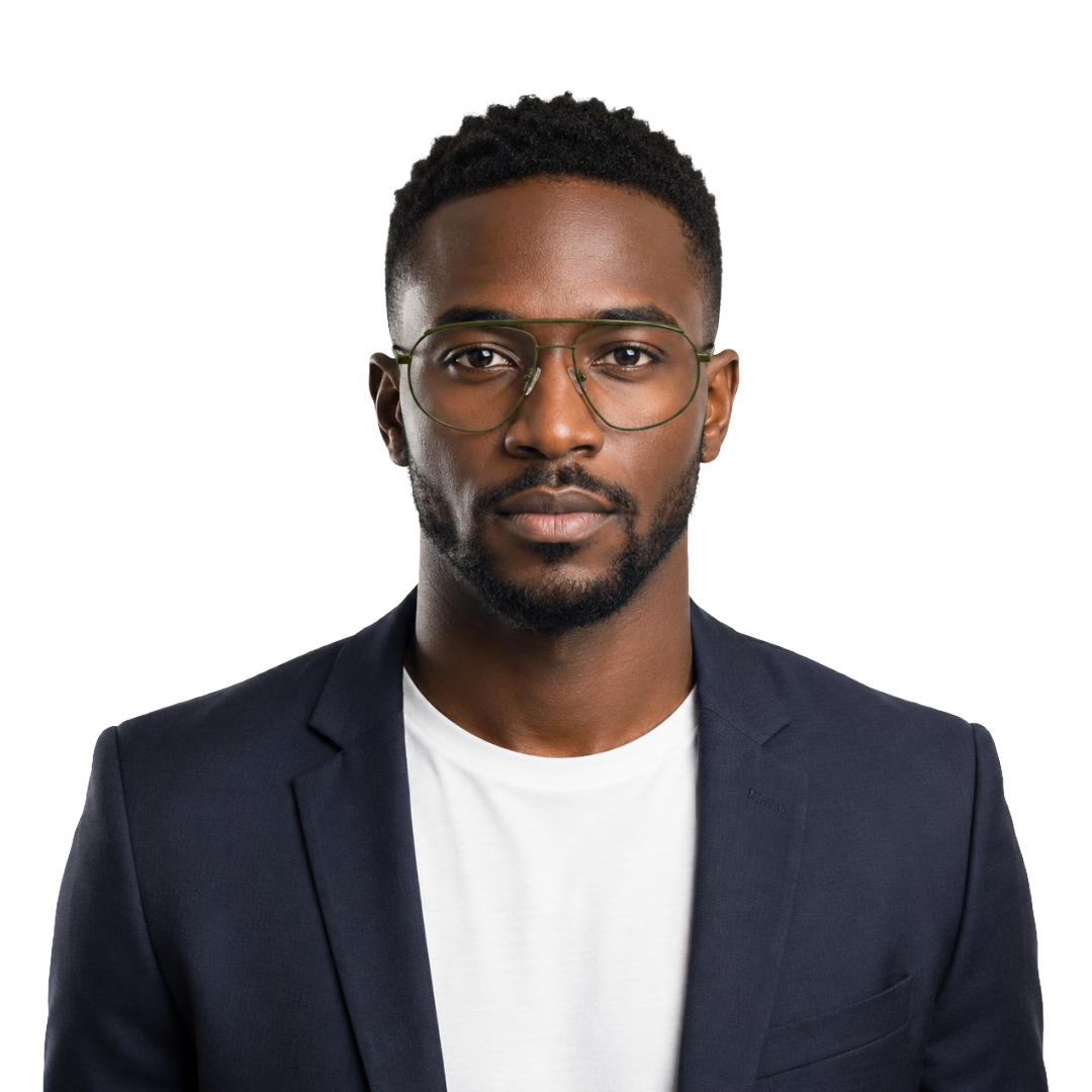 Zoe Miller-Elite Collection-ELT-9195 Matte Olive Green Metal Eyeglasses-8