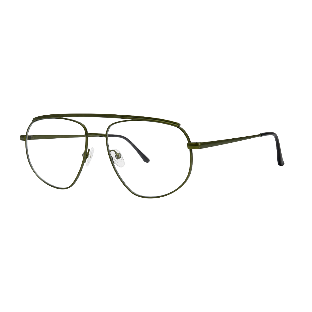 Zoe Miller-Elite Collection-ELT-9195 Matte Olive Green Metal Eyeglasses-2