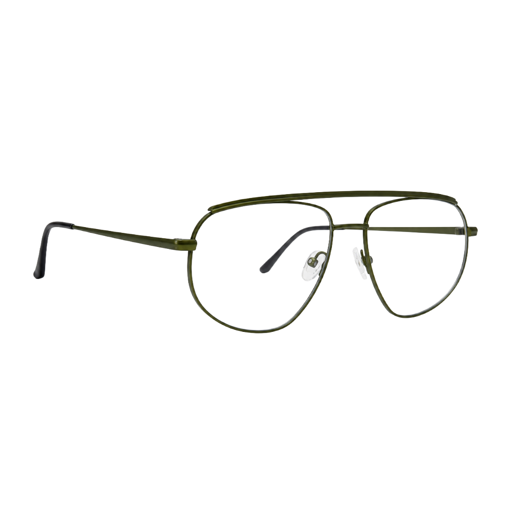 Zoe Miller-Elite Collection-ELT-9195 Matte Olive Green Metal Eyeglasses-5