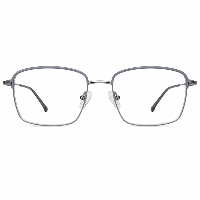 ELT 9196 Gunmetal Square Eyeglasses-zoom-