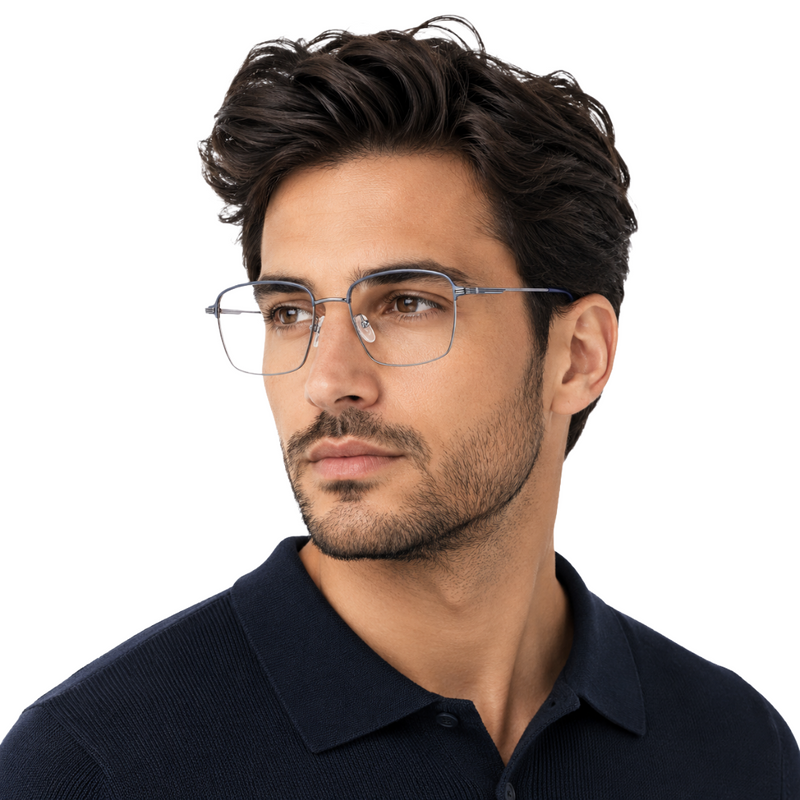ELT 9196 Gunmetal Square Eyeglasses-zoom-