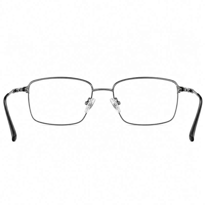 ELT 9196 Gunmetal Square Eyeglasses-zoom-
