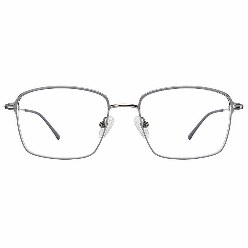 ELT 9196 Gunmetal Square Eyeglasses-zoom-
