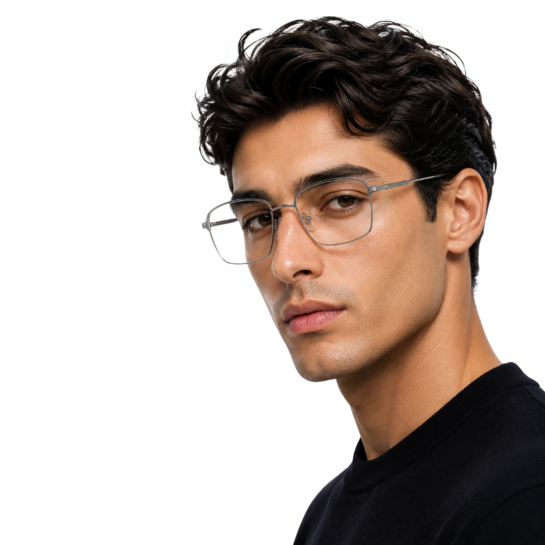 ELT 9196 Gunmetal Square Eyeglasses-zoom-7