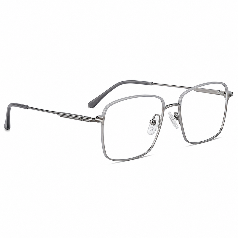 ELT 9196 Gunmetal Square Eyeglasses-zoom-