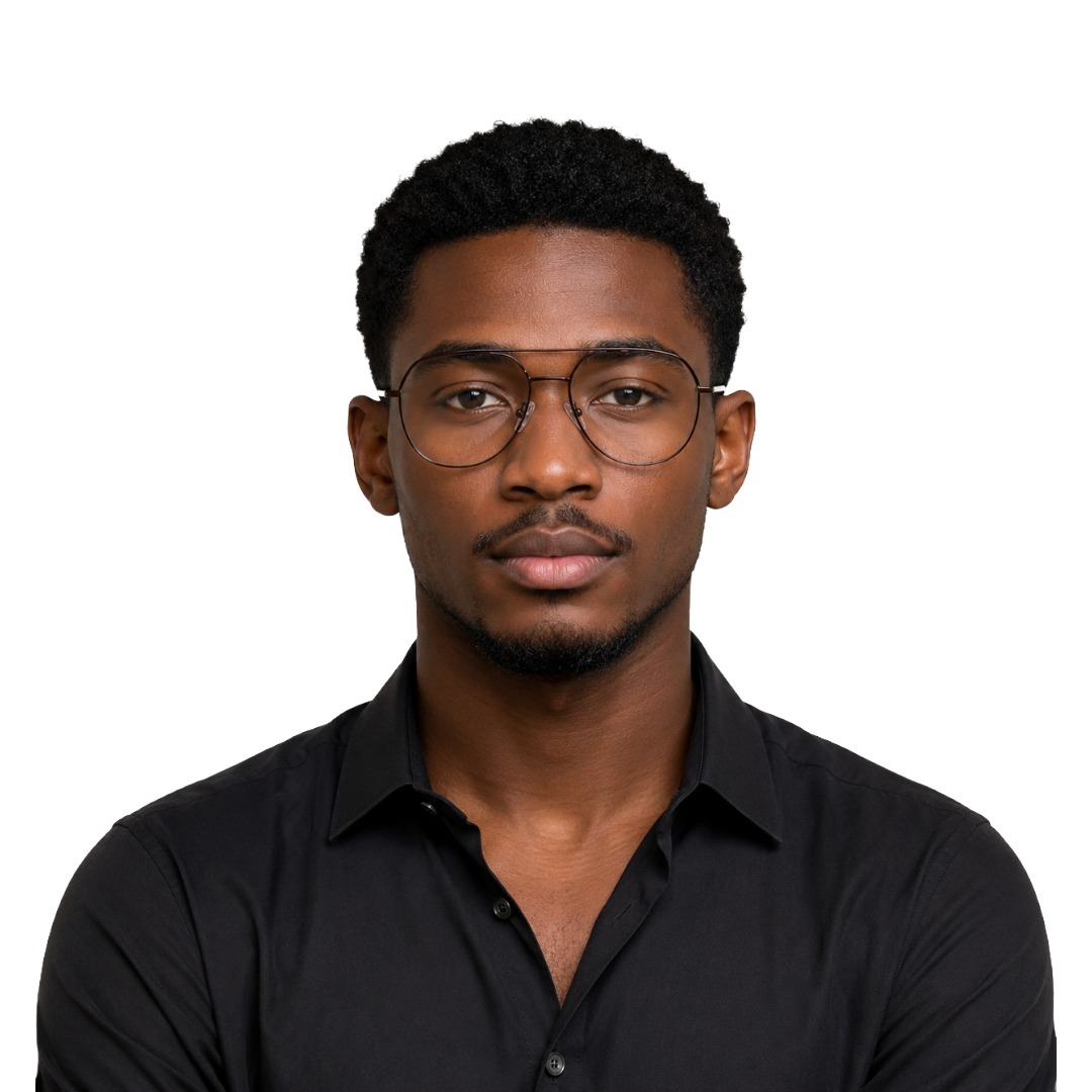 Premium Aviator Eyeglasses – Dark Copper Metal Frame with Green Temple Tips | Unisex-7