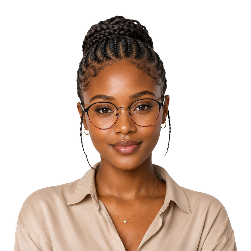 Zoe Miller Elite Collection – ELT 9218 Elegant Blue Round Metal Optical Frame-zoom-