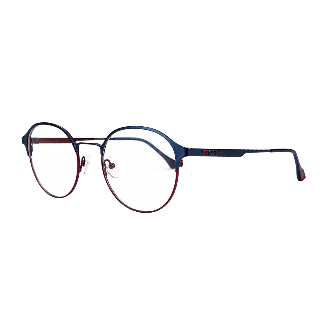 Zoe Miller Elite Collection – ELT 9218 Elegant Blue Round Metal Optical Frame-2