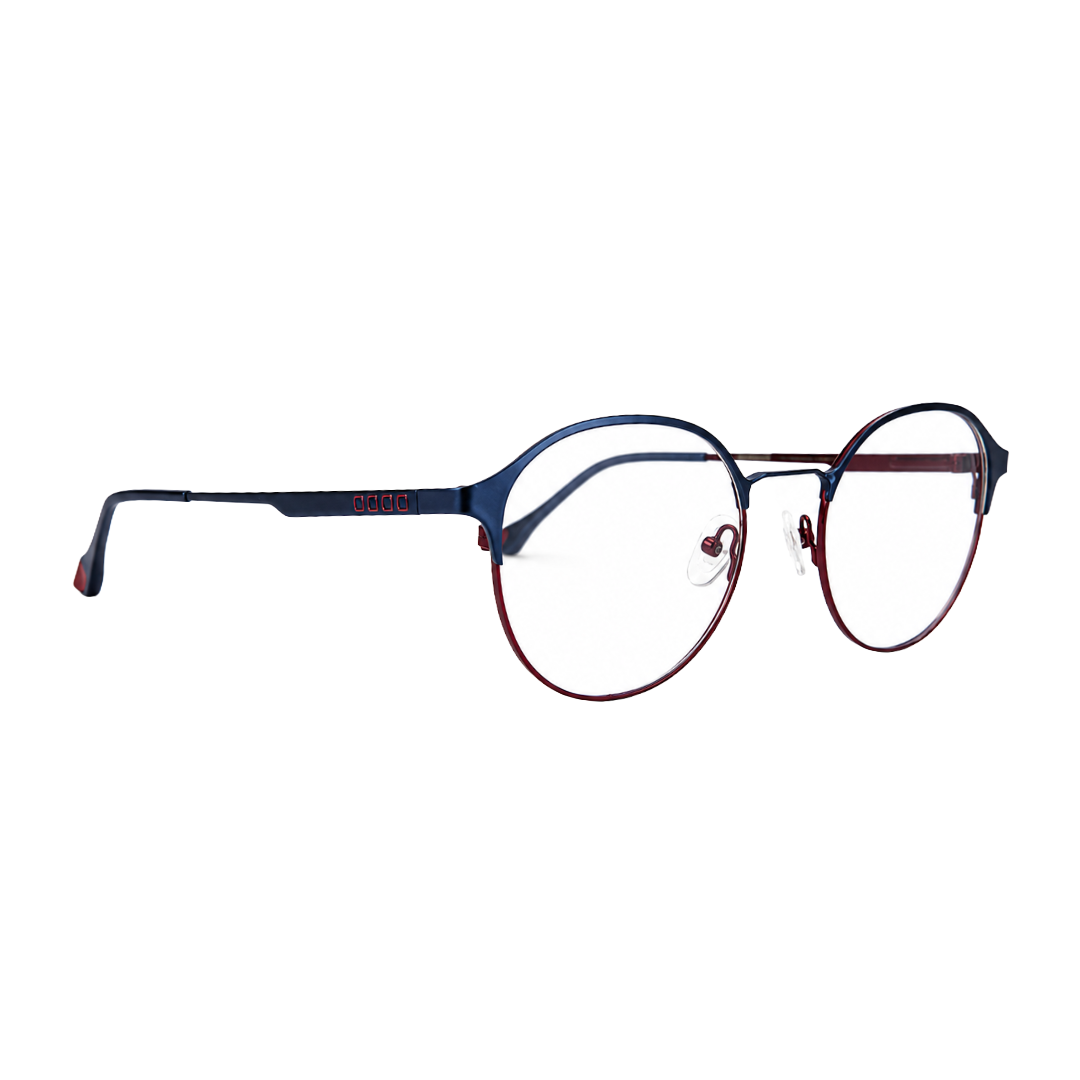 Zoe Miller Elite Collection – ELT 9218 Elegant Blue Round Metal Optical Frame-zoom-5