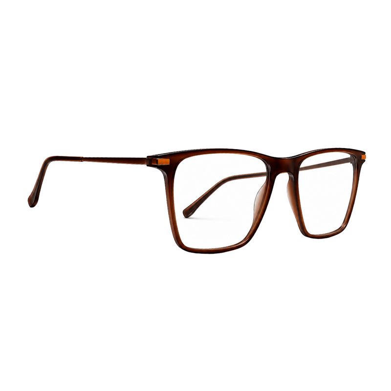 Elegant Dark Brown Eyeglasses Frame | Lightweight & Comfortable Daily Wear-zoom-