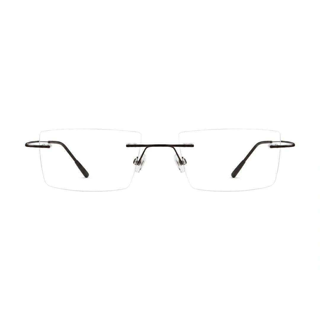 AFTER 8803 Rimless Rectangle Prescription Glasses-19