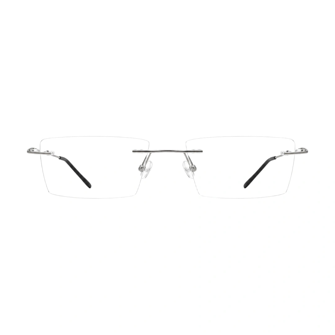 AFTER 8803 Rimless Rectangle Prescription Glasses-zoom-10