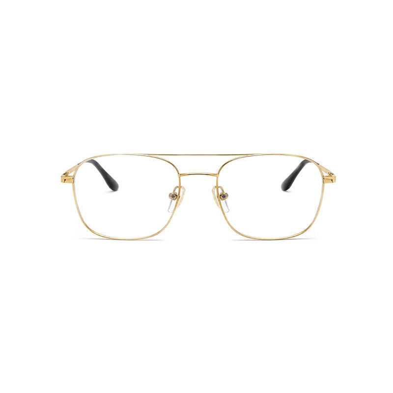 Aviator Optical Frame - Gold Metal Double Bridge Eyeglasses-zoom-1