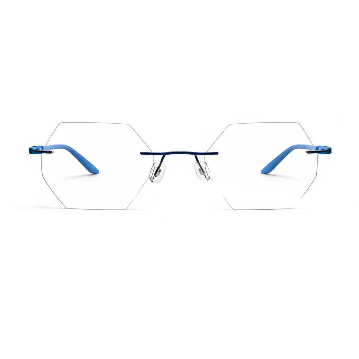 BD Sleek Rimless Eyeglasses – Hexagon Frame