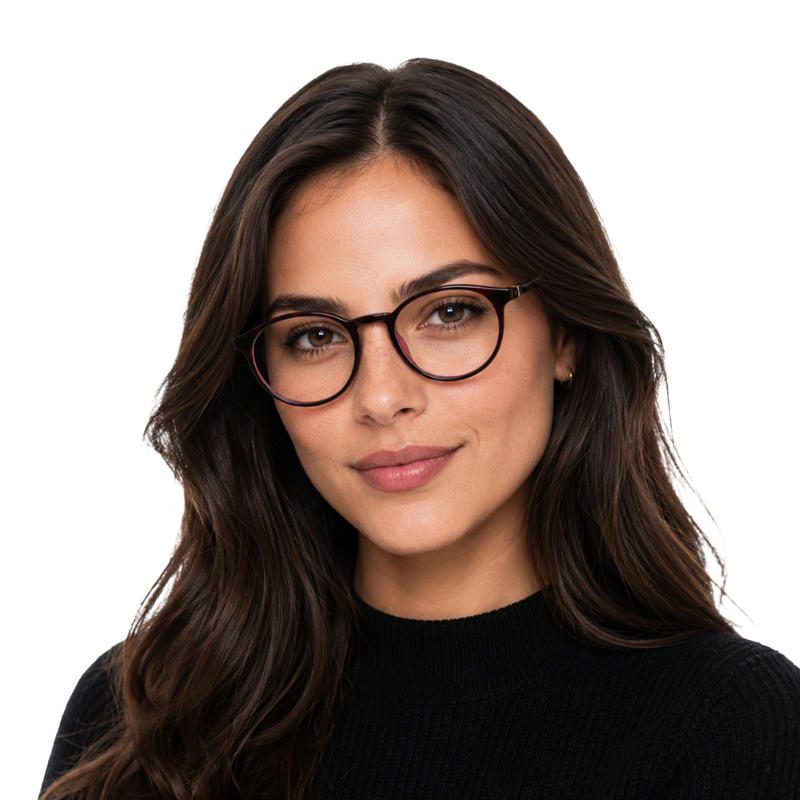 Blue Jack M2 Round Eyeglasses – Wine-zoom-