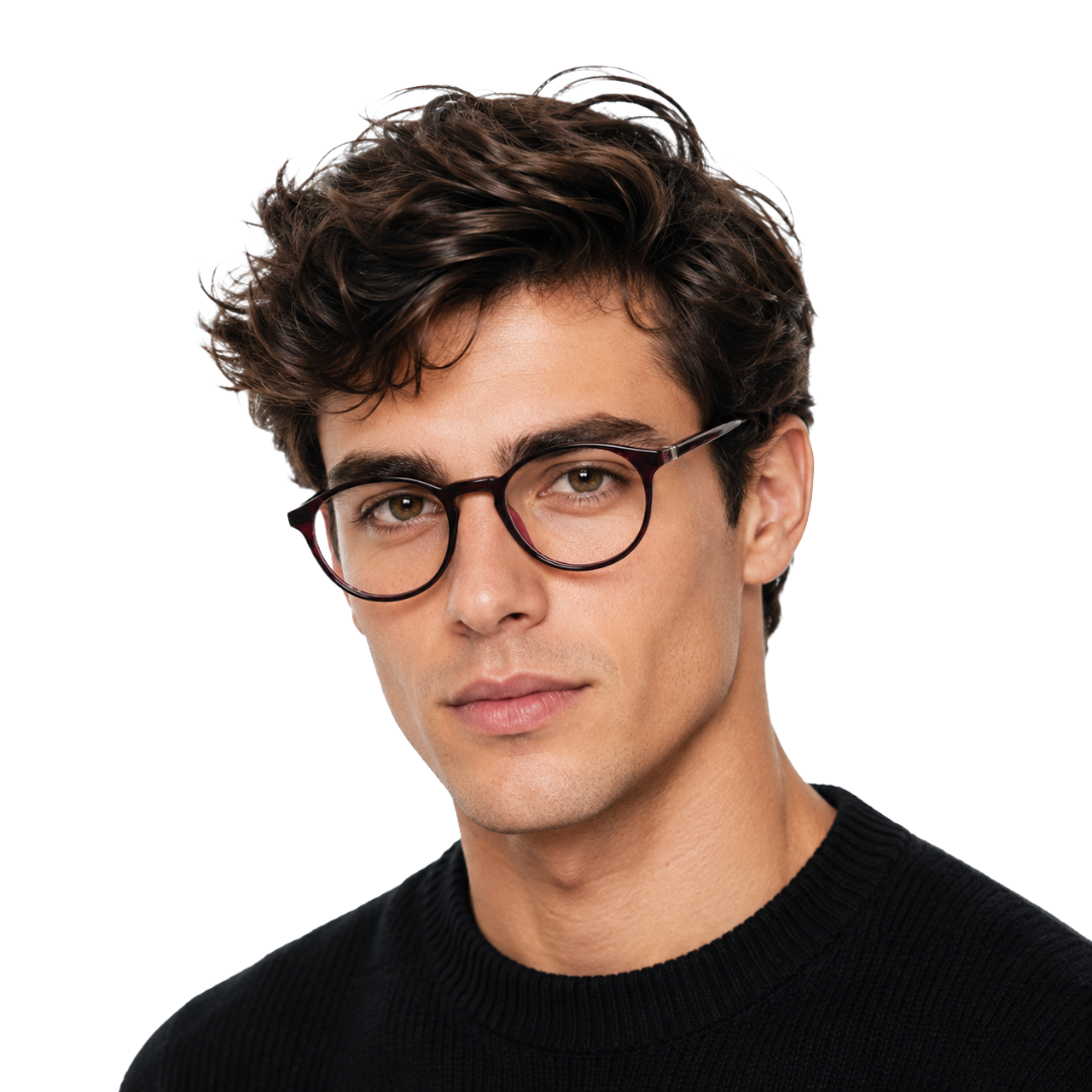 Blue Jack M2 Round Eyeglasses – Wine-zoom-7