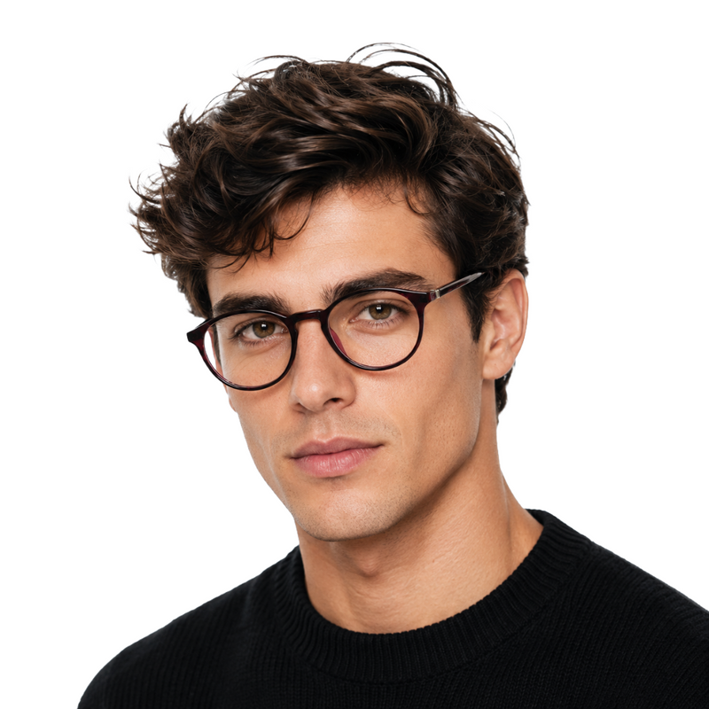 Blue Jack M2 Round Eyeglasses – Wine-zoom-