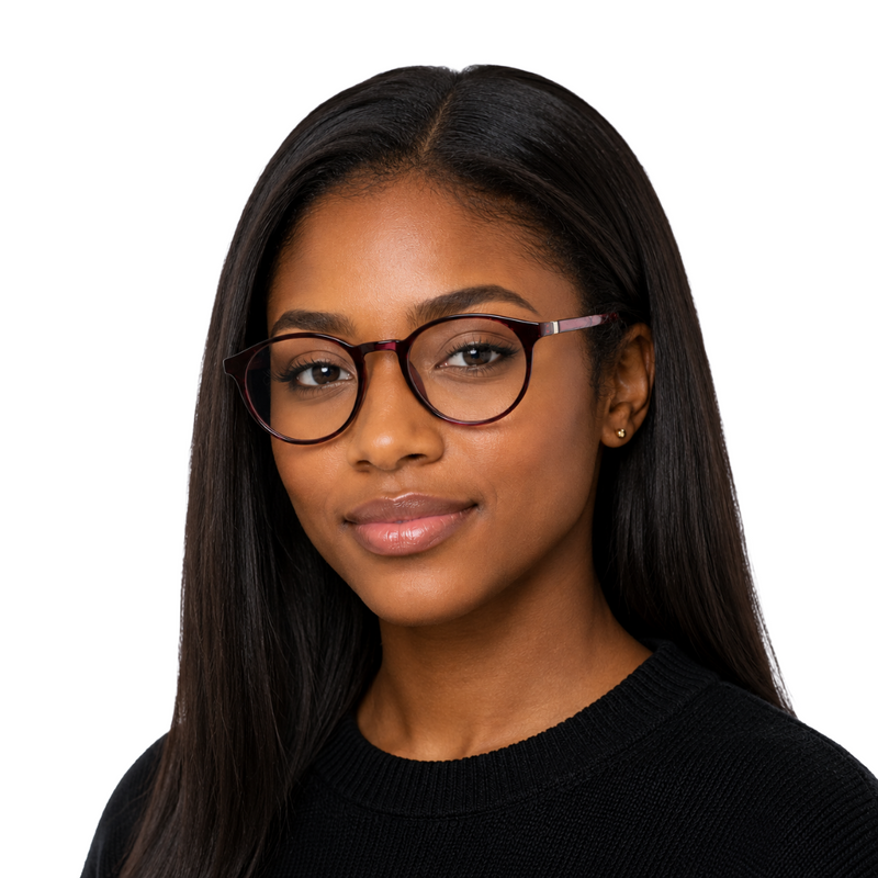 Blue Jack M2 Round Eyeglasses – Wine-zoom-