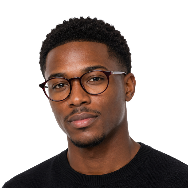 Blue Jack M2 Round Eyeglasses – Wine-zoom-