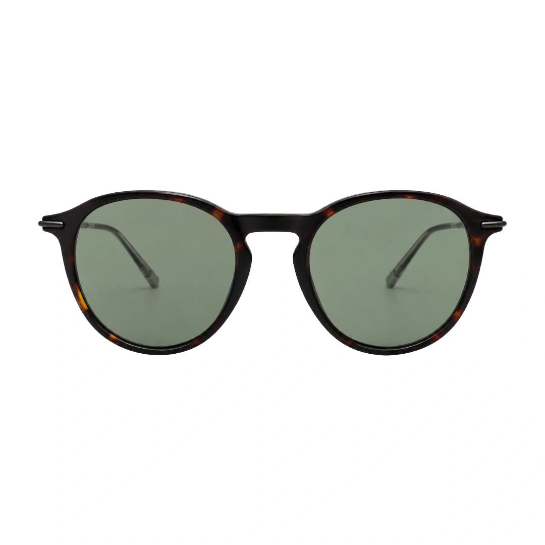 Hugo Boss 1309/S Havana Round Full-Rim Green Lens Sunglasses