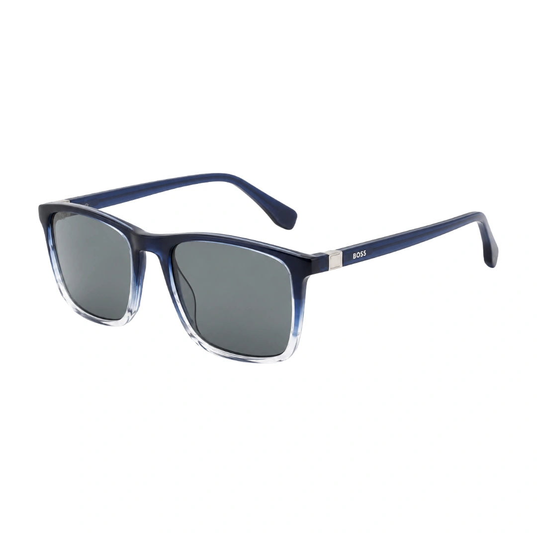 Hugo Boss 1434/S | Blue Gradient Rectangular Sunglasses with Dark Lenses